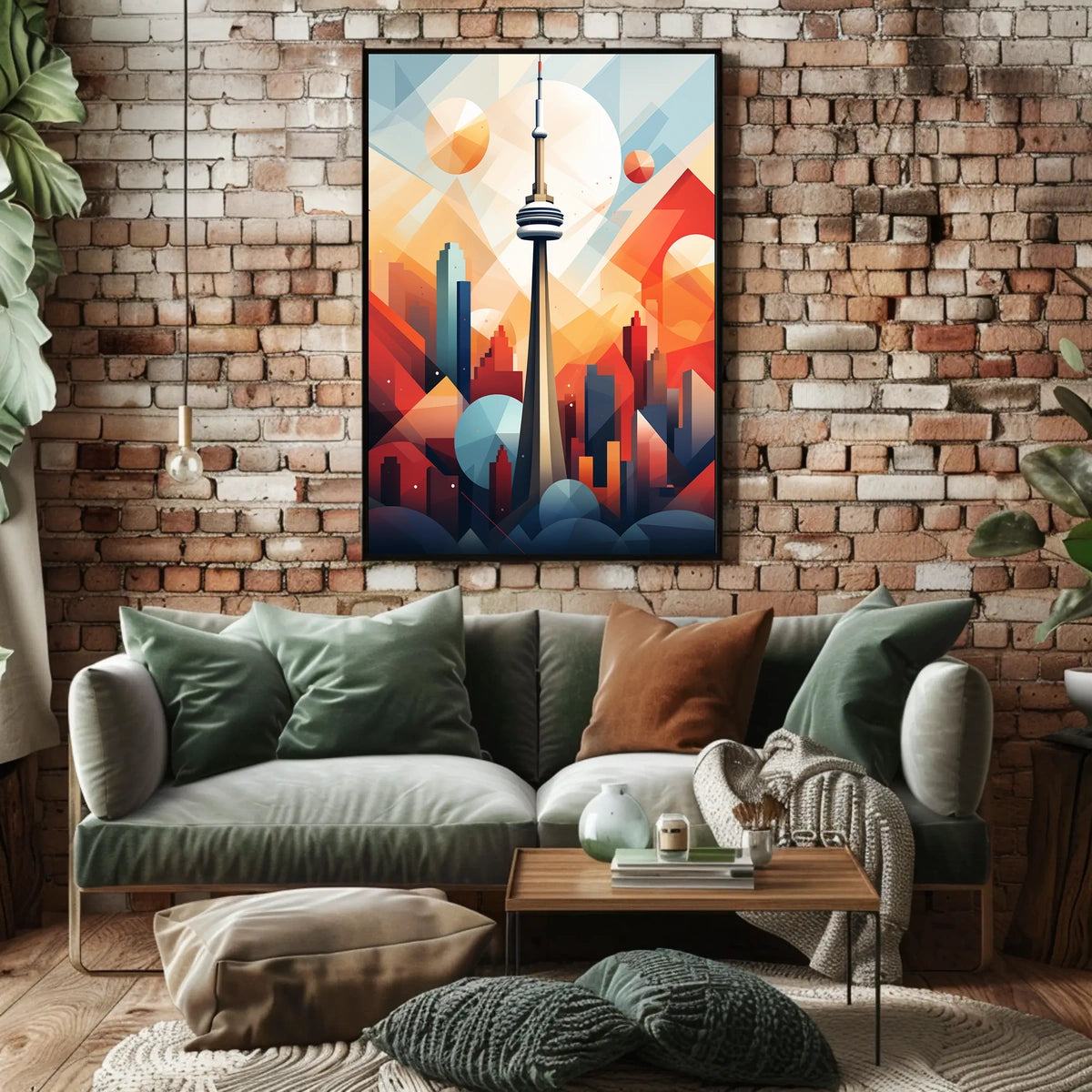 Vibrant Toronto Skyline Abstract Art Print - Abstract, Artistic Poster