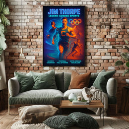 Jim Thorpe Iconic Sports Legend Poster
