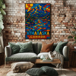 Athabasca Canada A Vibrant Mosaic Poster