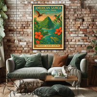 American Samoa National Park Vintage Travel Poster