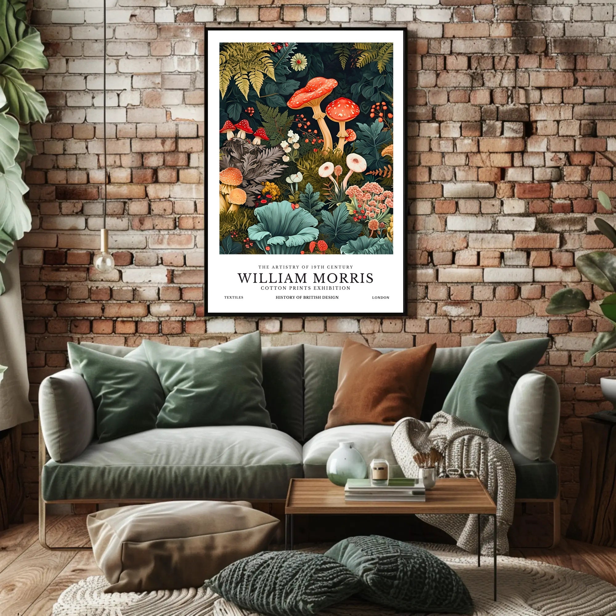 William Morris Cotton Prints Exhibition Poster