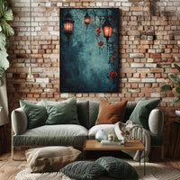 Enchanted Lanterns And Roses Poster