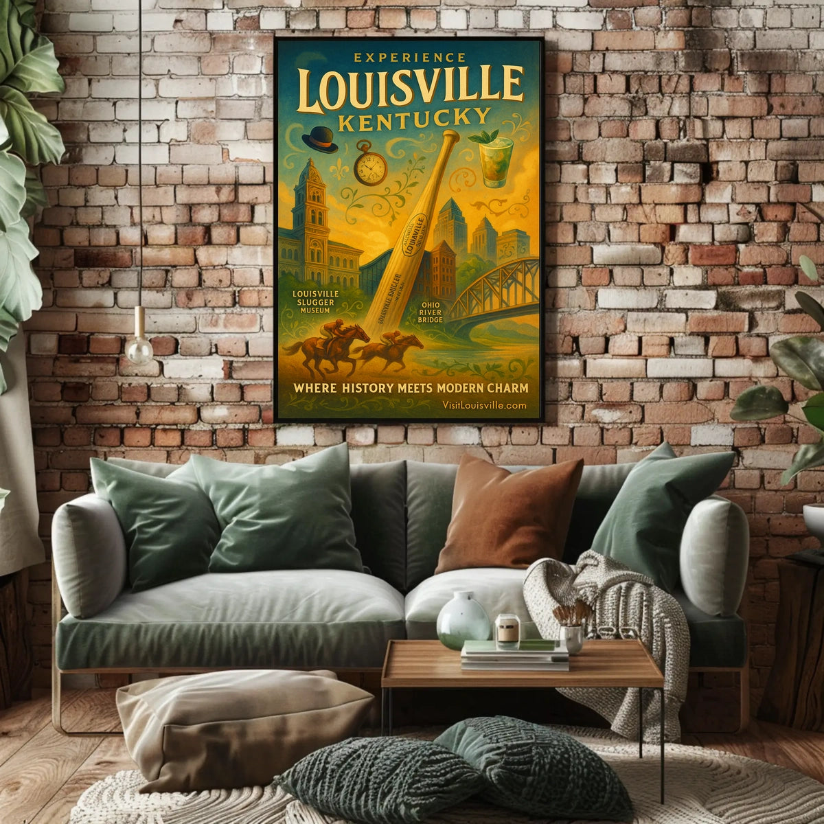 Louisville Heritage Charm: Vintage Urban Cityscape Poster