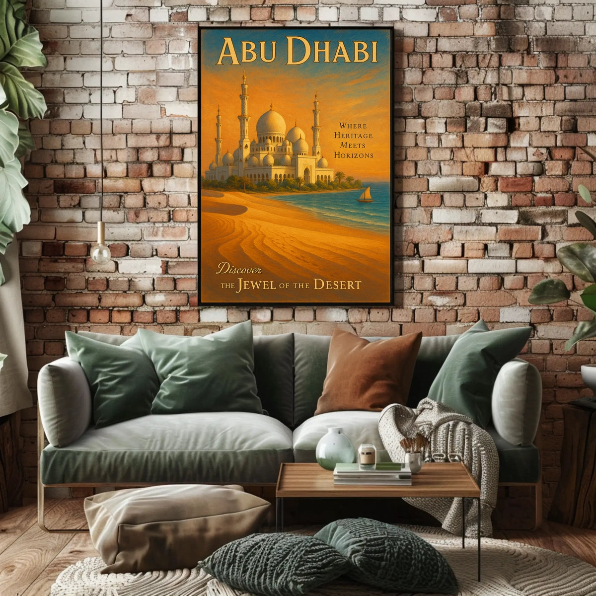 Discover Abu Dhabi's Heritage in Travel Poster