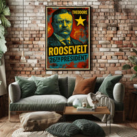 Theodore Roosevelt 26th President of the United States Graffiti Pop Art Poster