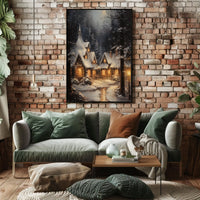 Winter Wonderland Cottage Poster