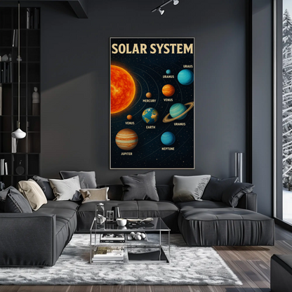 Solar System Astronomy Planets Orbit Sun Poster Poster