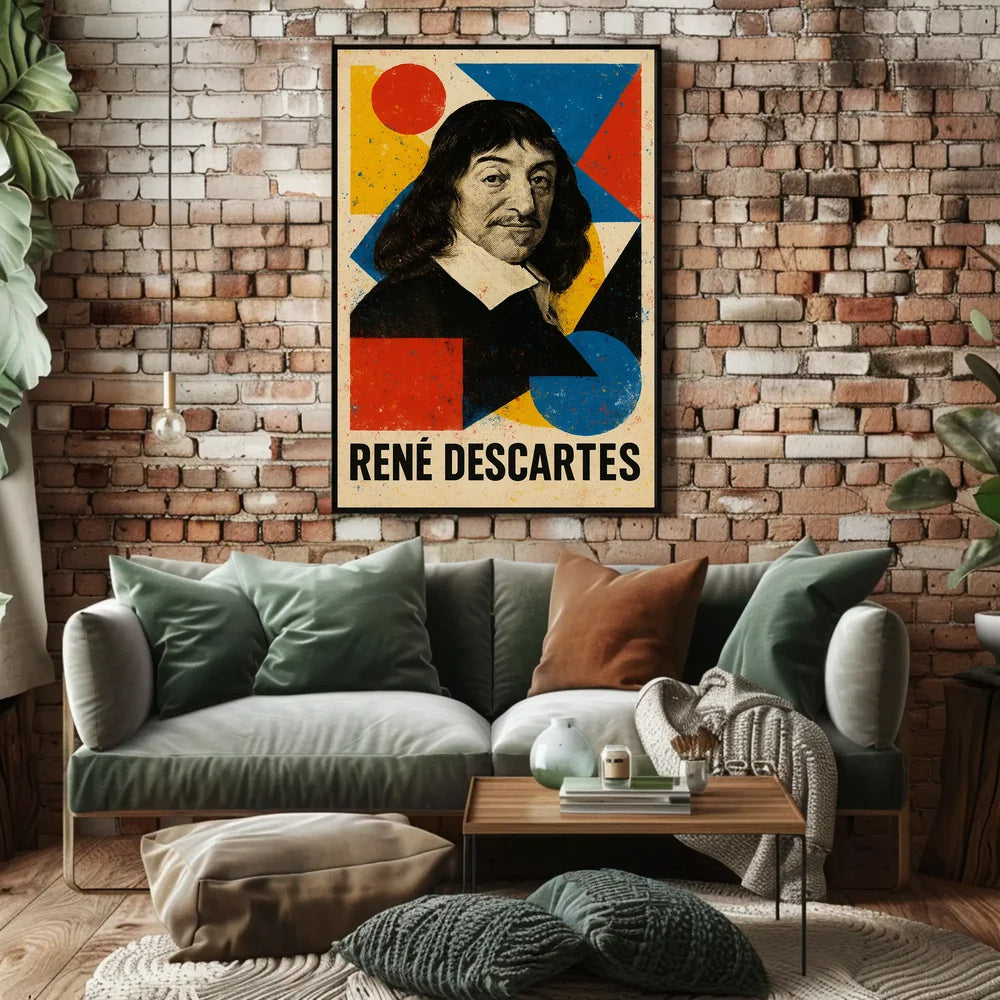 Rene Descartes Enlightenment Philosophy Art Poster