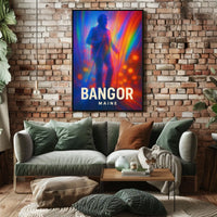 Bangor Maine Vibrant Tribute Wanderlust Poster
