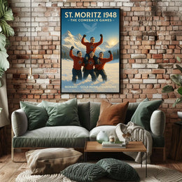 St. Moritz 1948 The Comeback Games Poster