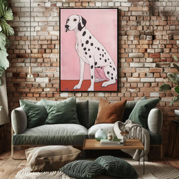 Dalmatian Dog Poster Modern Minimalist Wall Art