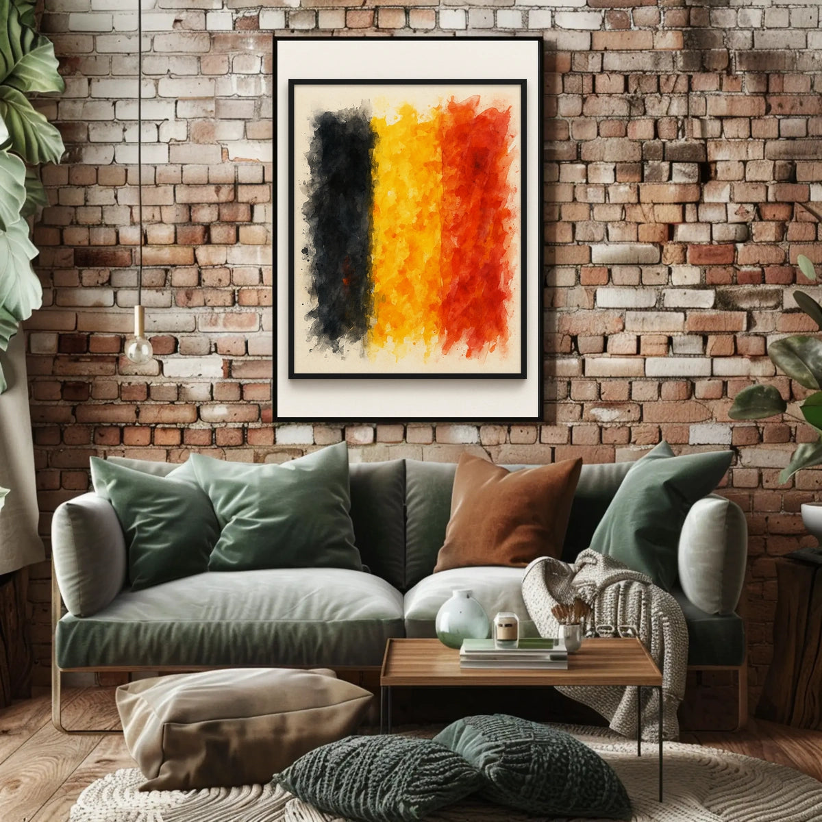 Abstract Belgian Flag Abstract Poster