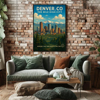 Denver, Co The Mile High City Poster