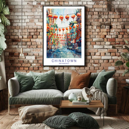 Chinatown San Francisco Watercolor Urban or Cityscape Poster PosterGoat