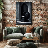 Enigmatic Angelic Creature in Gothic Fantasy Poster PosterGoat