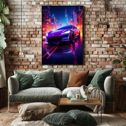 Futuristic Urban Drive Poster PosterGoat