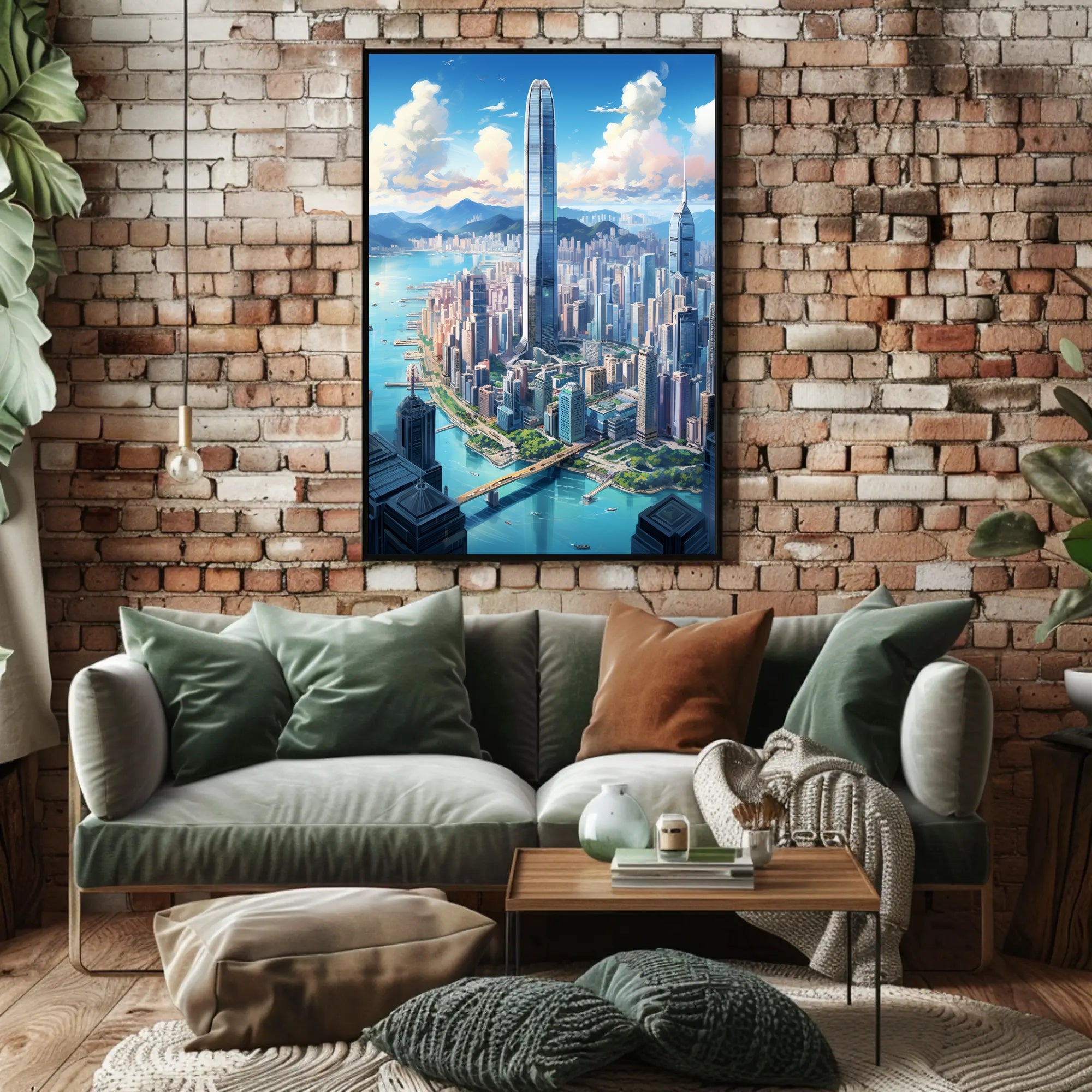 Skyline Of Modern Metropolis Modern Poster