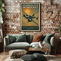 Grumman XF5F Skyrocket Vintage Aviation Poster