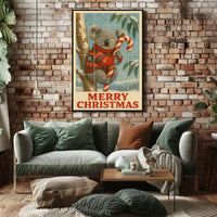 Merry Christmas Koala Poster
