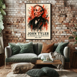 John Tyler Vintage Historical Presidential Poster