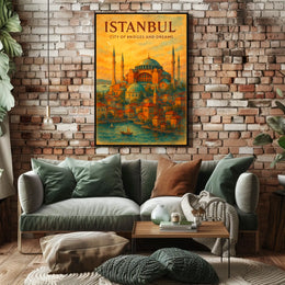 City of Bridges and Dreams Istanbul Poster