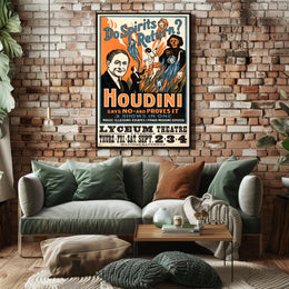Houdini Magic Illusion Show Vintage Cultural Poster