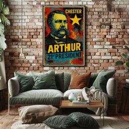 Chester A. Arthur 21st President of the United States Graffiti Pop Art Poster