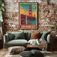 San Francisco Vintage Travel Poster