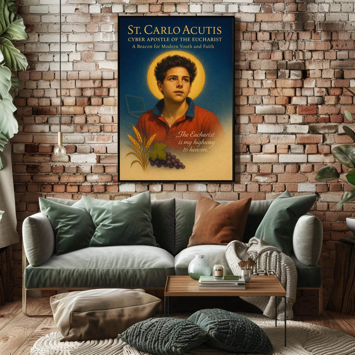 St. Carlo Acutis Cyber Apostle of the Eucharist Poster