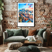 Singapore's Vibrant Cityscape Urban or Cityscape Poster