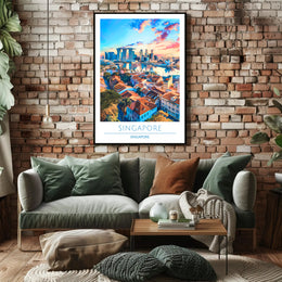 Singapore's Vibrant Cityscape Urban or Cityscape Poster