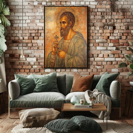 Religious Iconography Art: Byzantine Serenity Cultural Poster