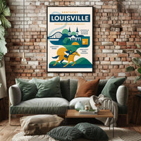 Louisville Charm: Modern Travel Poster PosterGoat