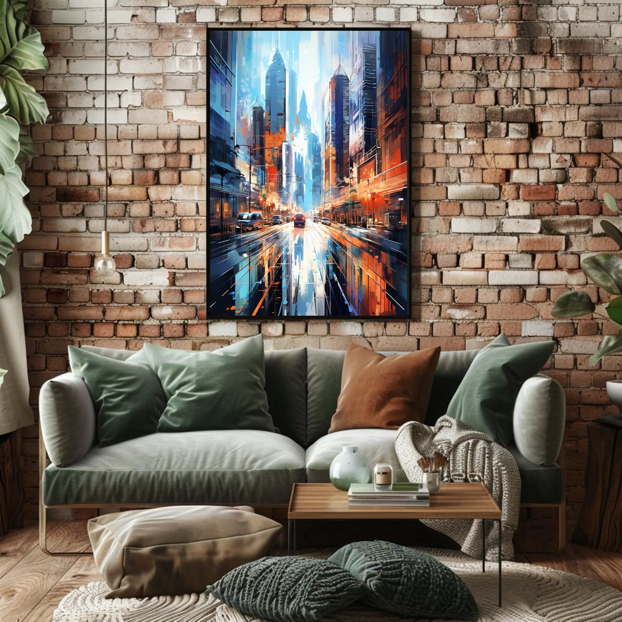 Urban Vibes A Futuristic Cityscape Poster
