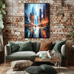Urban Vibes A Futuristic Cityscape Poster