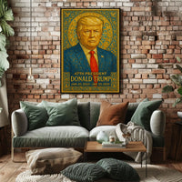 Donald Trump Majestic Mosaic Baroque Patriot Poster