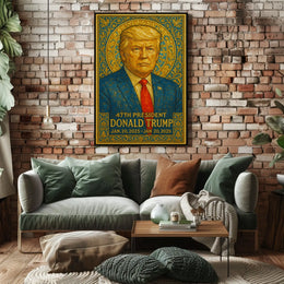 Donald Trump Majestic Mosaic Baroque Patriot Poster