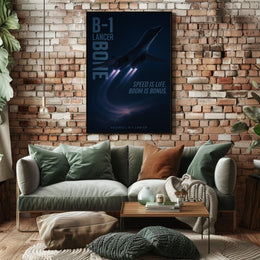 B-1 Lancer Cold War Era Military Poster