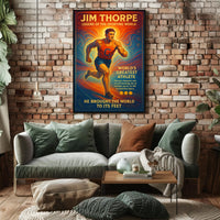 Jim Thorpe Vintage Tribute Sports Poster