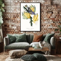 Exotic Bird on Banana Plant Poster