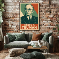Harry S Truman Realism Photography Patriotic Poster