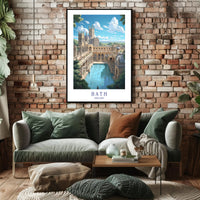 Historic Bath, England Travel Poster PosterGoat