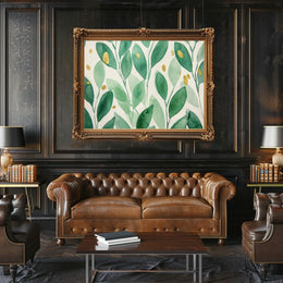 Green Leaf Harmony Poster