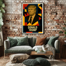 Donald Trump 47th President of the United States Abstract Pop Poster