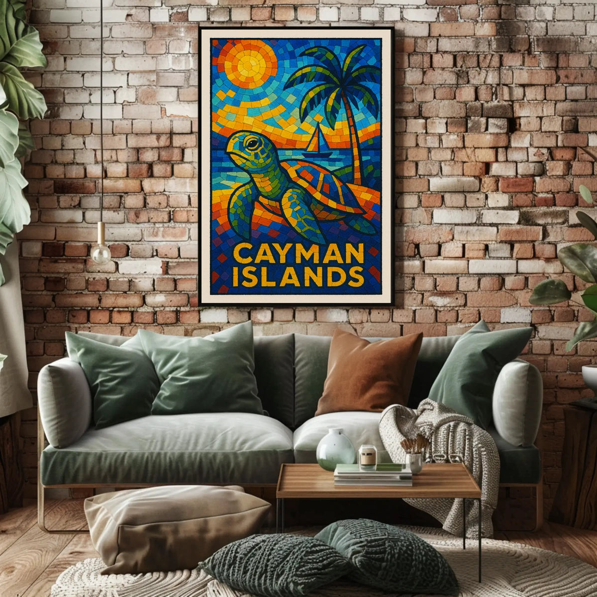 Cayman Islands Mosaic Poster