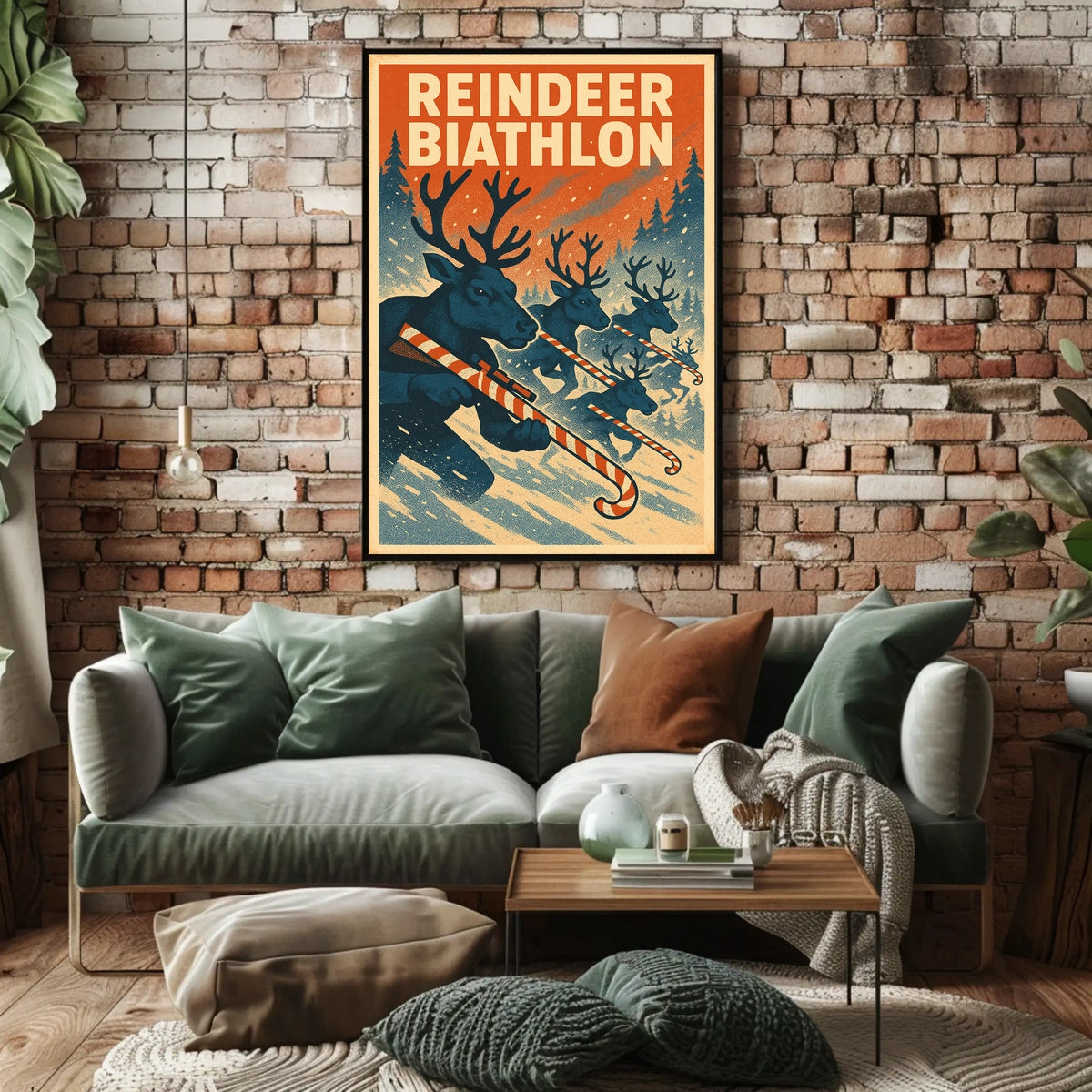 Reindeer Biathlon Poster