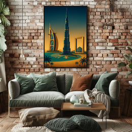 Iconic Dubai Landmarks Poster