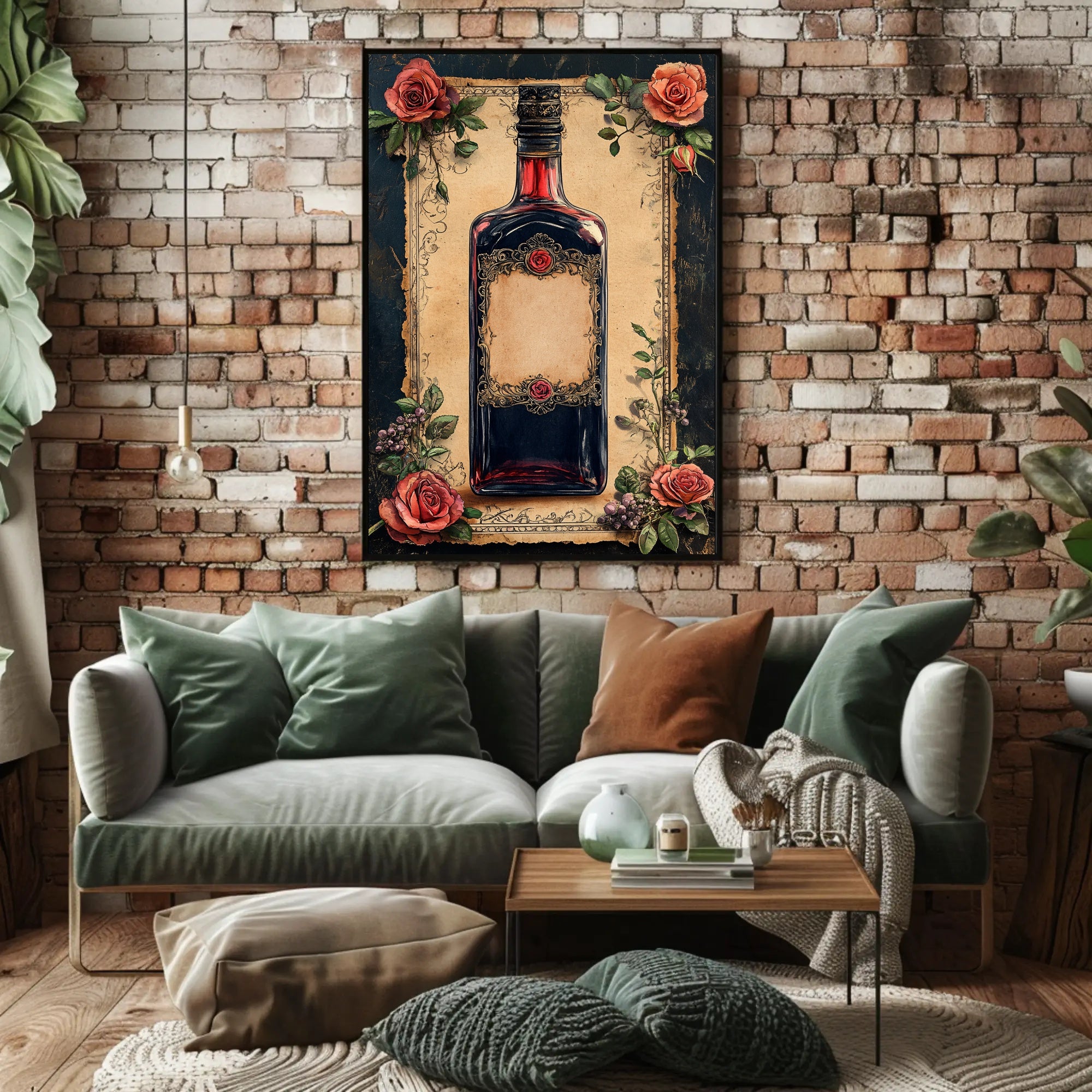 Vintage Elegance Rose-Embellished Poster