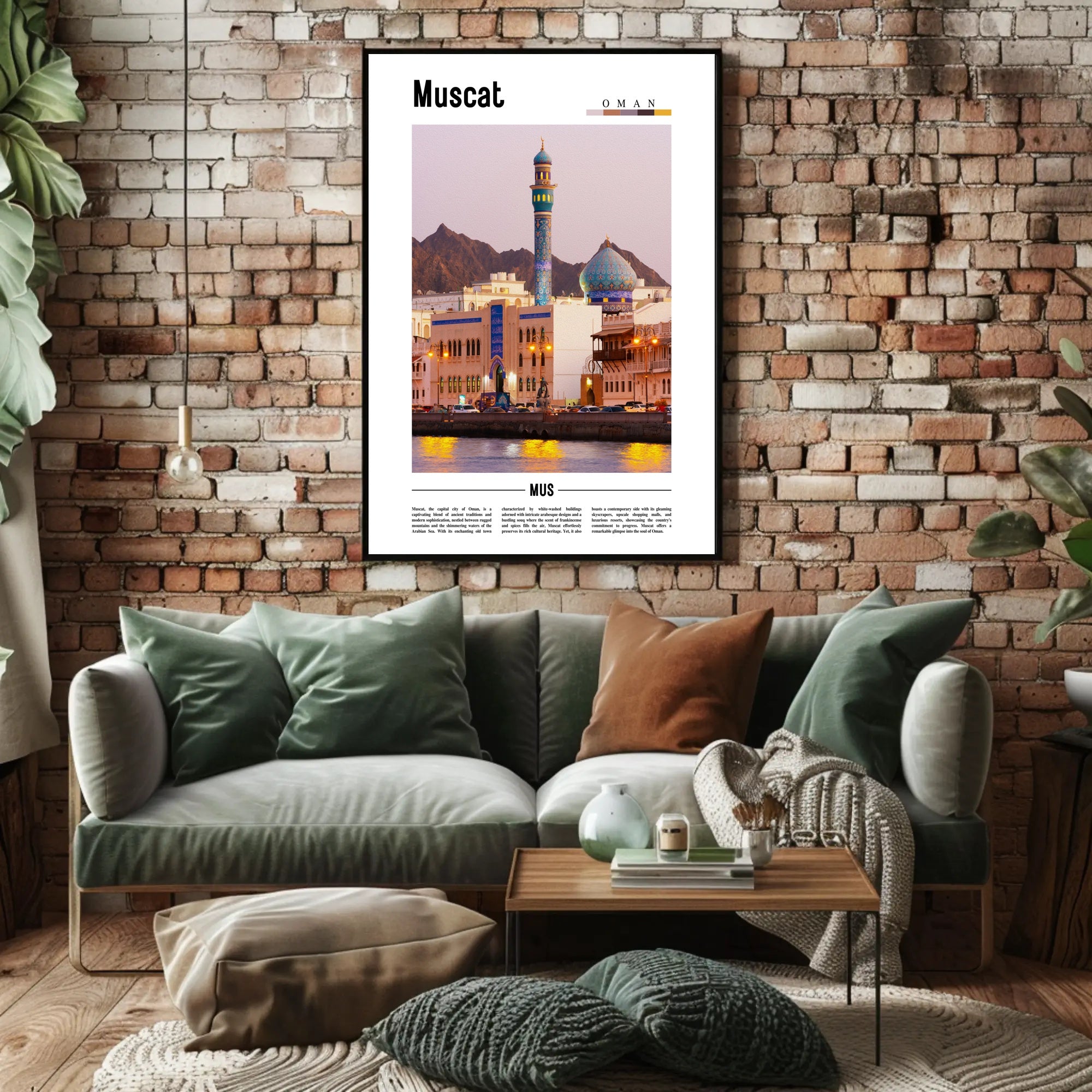 Muscat's Blend of Tradition and Modernity Poster PosterGoat