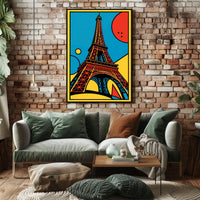 Pop Art Eiffel Tower Poster